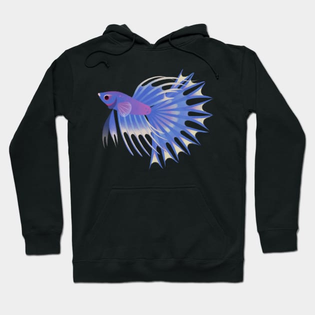 Crowntail betta Hoodie by pikaole